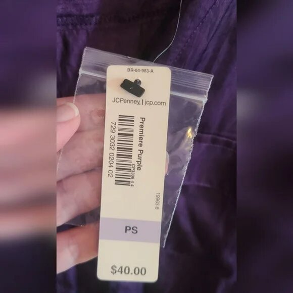 Worthington's Women's Button Down Top NWT Royal Purple - Picture 2 of 5